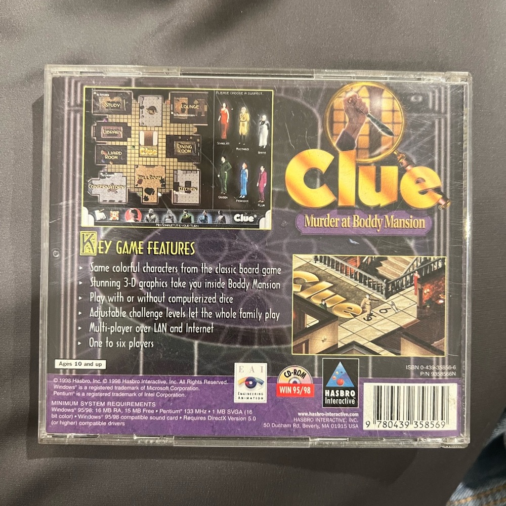 Hasbro Clue: Murder at Boddy Mansion PC Game - Purple and Gold - Picture 2 of 4